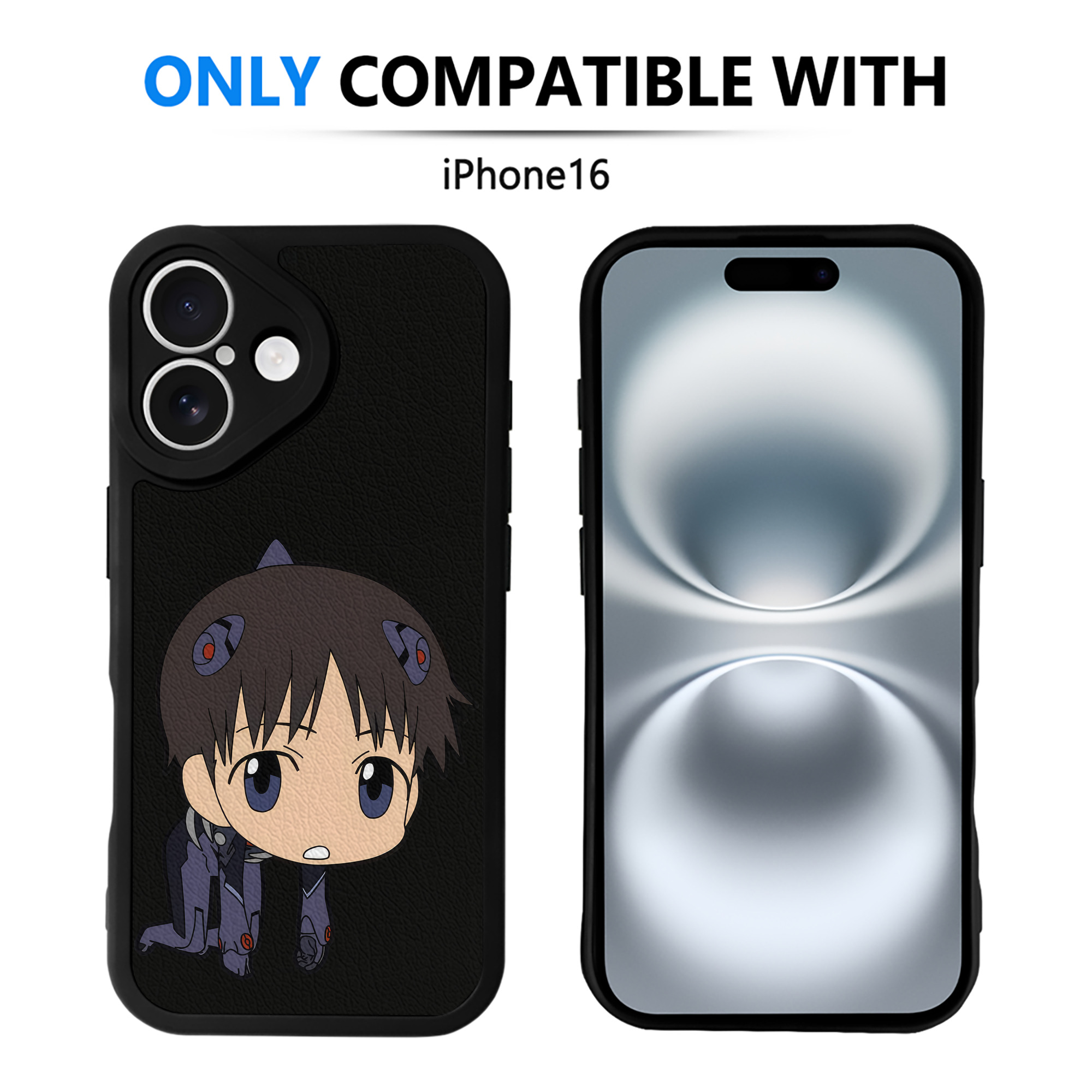 （画像用） EVA 新世紀エヴァンゲリオン 【iPhone 16シリーズ対応】シリコンスマホケース（レザー調） 材質：シリコン